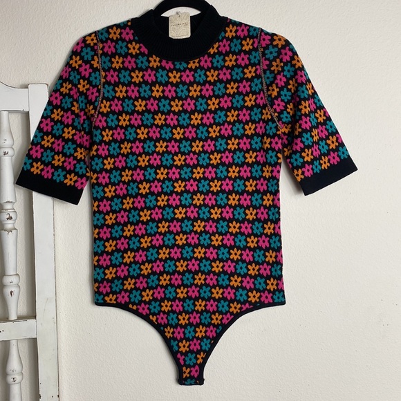 NWT- Free People Winter Warmer Bodysuit in Party Combo - Size: Small & Med - Picture 6 of 15